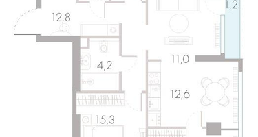 3-к. квартира, 96 м²