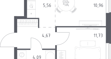 Студия, 37&nbsp;м²