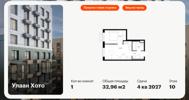 1-к. квартира, 32&nbsp;м²