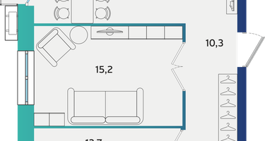 2-к. квартира, 58&nbsp;м²