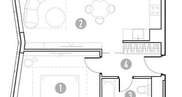 1-к. квартира, 48&nbsp;м²
