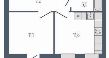 1-к. квартира, 36 м²