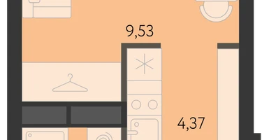 Студия, 21&nbsp;м²