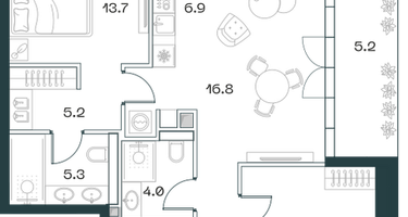 3-к. квартира, 86&nbsp;м²