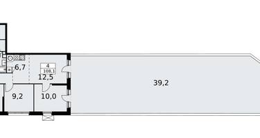 4-к. квартира, 107 м²