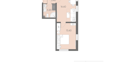 1-к. квартира, 36&nbsp;м²