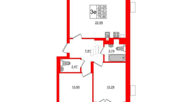 2-к. квартира, 65&nbsp;м²