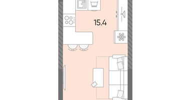 Студия, 21&nbsp;м²