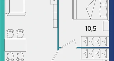 2-к. квартира, 43&nbsp;м²