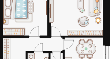 2-к. квартира, 56&nbsp;м²
