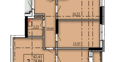 3-к. квартира, 76&nbsp;м²