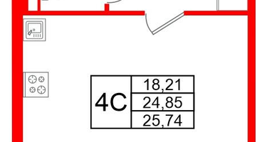 Студия, 24&nbsp;м²