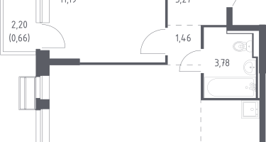 Студия, 39&nbsp;м²