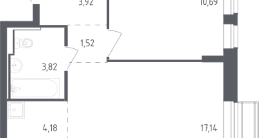 Студия, 40&nbsp;м²