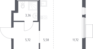 Студия, 26&nbsp;м²