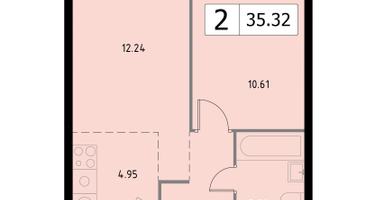 Студия, 35&nbsp;м²
