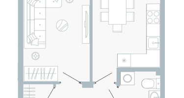 1-к. квартира, 34&nbsp;м²