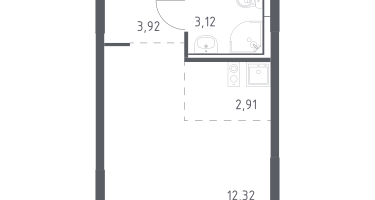 Студия, 23&nbsp;м²