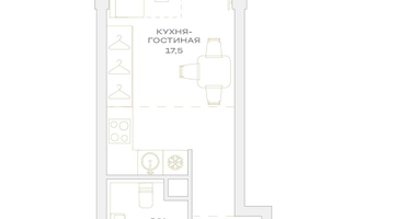Студия, 24 м²