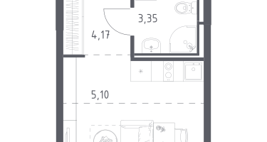 Студия, 22&nbsp;м²