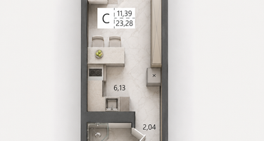 Студия, 23 м²