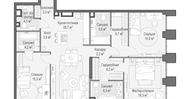 3-к. квартира, 119 м²