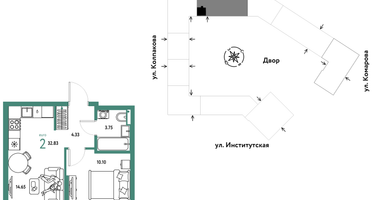 Студия, 32 м²