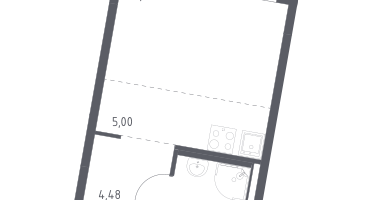 Студия, 22&nbsp;м²