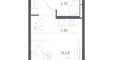 Студия, 23&nbsp;м²