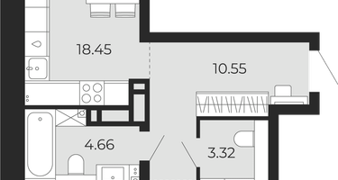 2-к. квартира, 63 м²