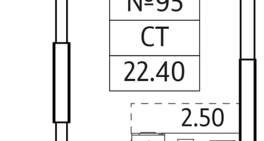 Студия, 22&nbsp;м²