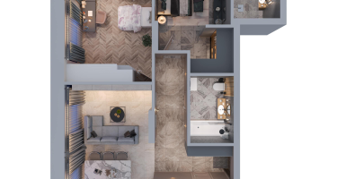 2-к. квартира, 77&nbsp;м²