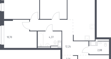 3-к. квартира, 87&nbsp;м²
