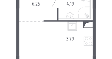 Студия, 29&nbsp;м²