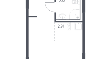 Студия, 22&nbsp;м²