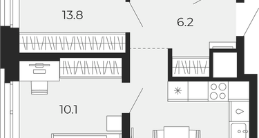 2-к. квартира, 52&nbsp;м²