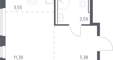 Студия, 26&nbsp;м²