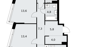 3-к. квартира, 113&nbsp;м²