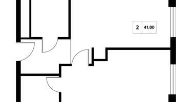 2-к. квартира, 41 м²