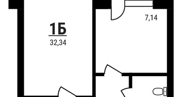 1-к. квартира, 32&nbsp;м²
