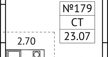 Студия, 23&nbsp;м²
