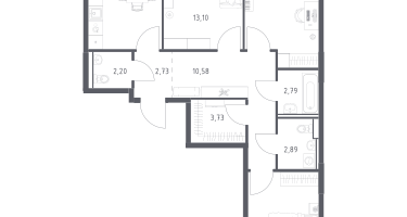 3-к. квартира, 78&nbsp;м²