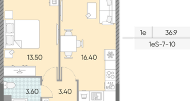 Студия, 36&nbsp;м²