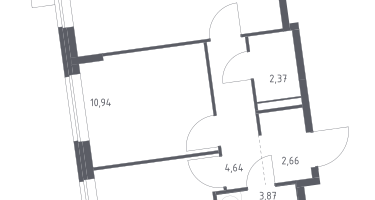 2-к. квартира, 52&nbsp;м²
