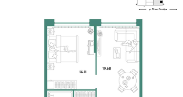 2-к. квартира, 40&nbsp;м²