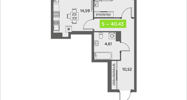 Студия, 40&nbsp;м²