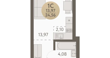 Студия, 24&nbsp;м²