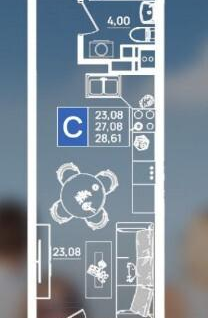 Студия, 26,5&nbsp;м²