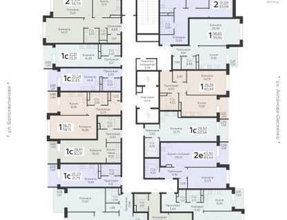 1-к. квартира, 40&nbsp;м²