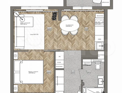 1-к. квартира, 41 м²